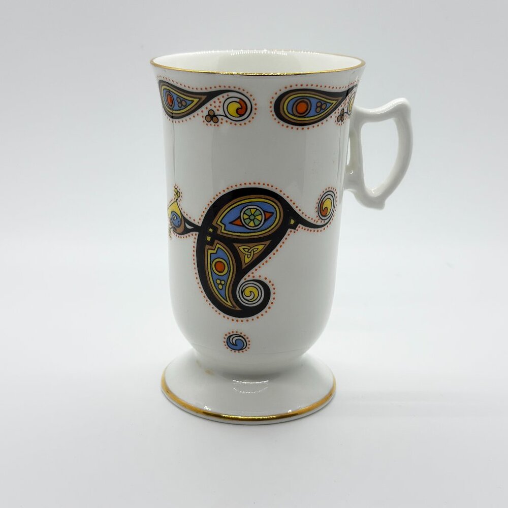 Celtic Teacup - Royal Tara Vintage, Book of Kells Design with Gold Rim